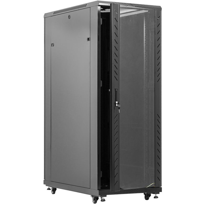 Armario rack 19'' de pie 32U 800x800x1610mm negro MobiRack GO montado - WA03400 - 01
