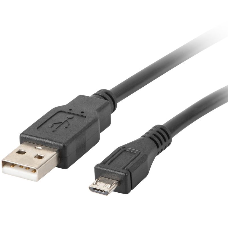 Cable Micro-USB B a USB A 1 metro negro de Lanberg CA-USBM-10CC-0010-BK - US19000 - 01