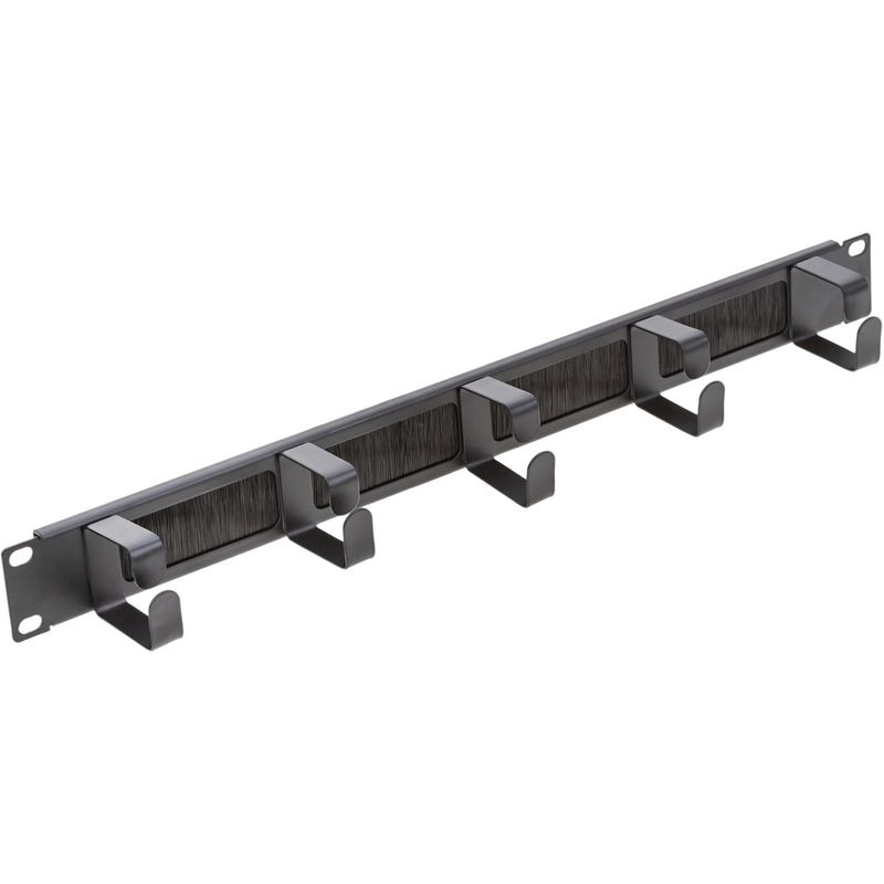 Panel de gestión de cables para armario rack 19" 1U con 5 anillas y cepillo - RR01500 - 01