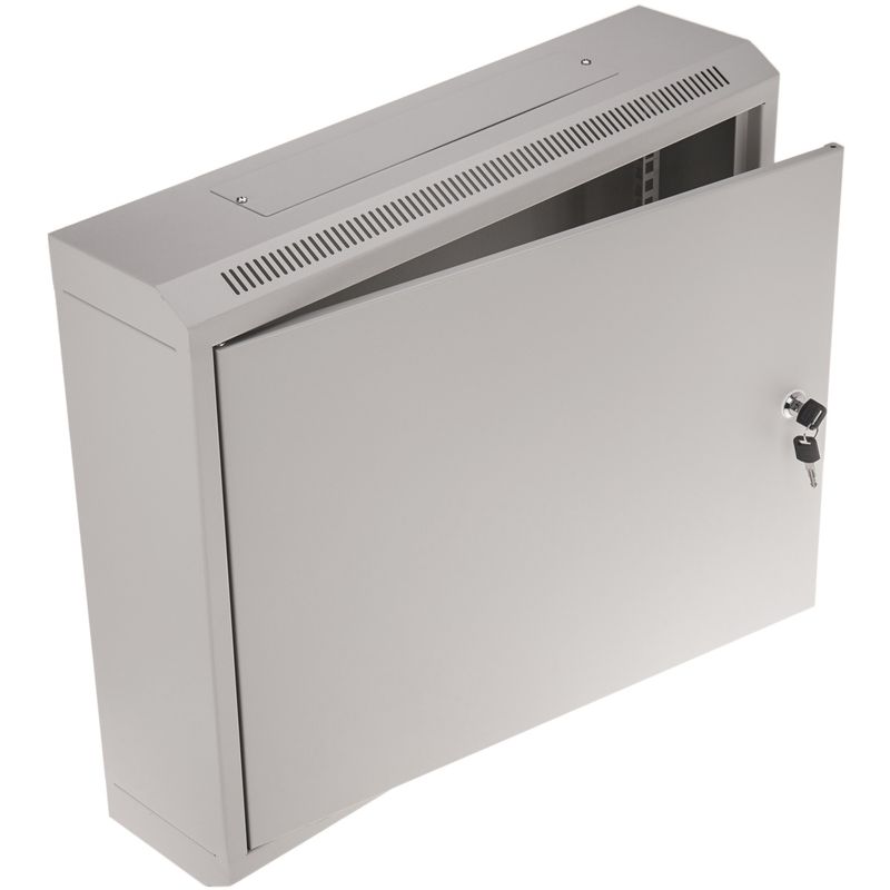 Armario rack mural 19'' 9U 600x150x505mm pared con puerta metálica SOHORack blanco - WR02700 - 01