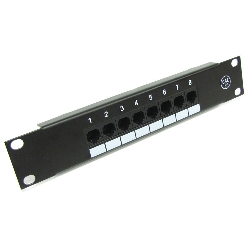 Patch panel 10" para armario rack 8-port RJ45 Cat.5e UTP 1U - TR03100 - 01
