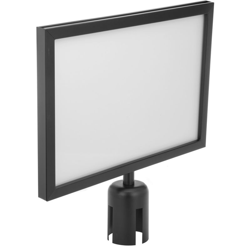 Portacarteles A3 color negro para poste separador - BB04100 - 01