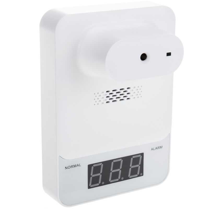 Termómetro digital infrarrojo de pared sin contacto para la medición de temperatura corporal con indicador luminoso y sonoro - GM05000 - 01
