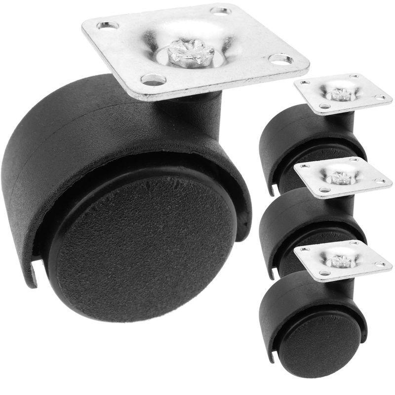 Rueda pivotante de nailon sin freno 40 mm 38x38 mm 4 pack - KR03200 - 01