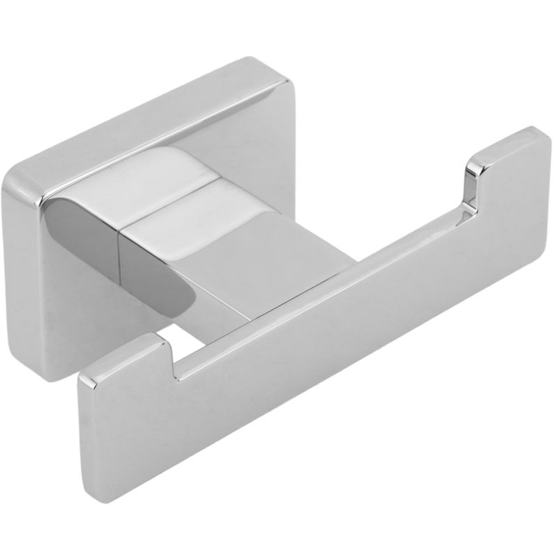 Colgador doble cromado para baño modelo Ever - KS37100 - 01