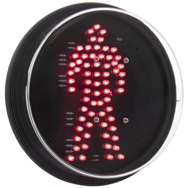 Luz LED para semáforo IP65 200mm de 12-24V peatón rojo - SM05200 - 01