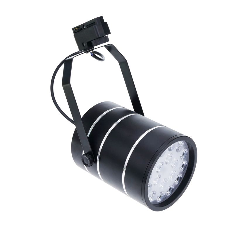 Foco LED de raíl 18W blanco frío día 120x155mm negro - NF09700 - 01