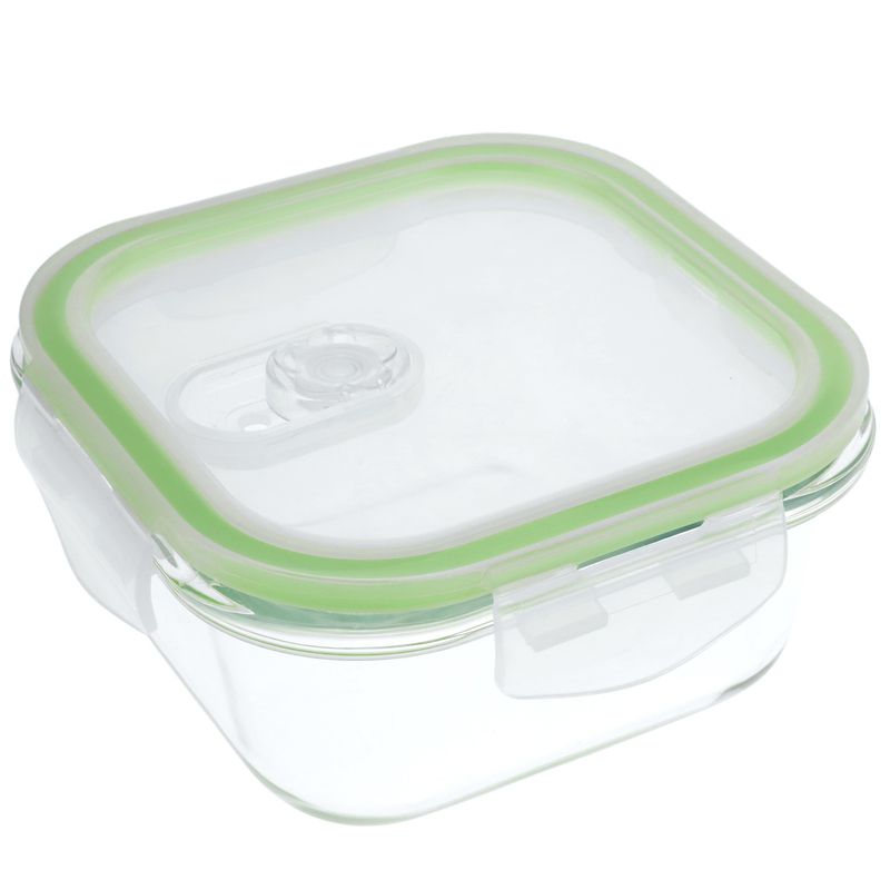 Recipiente para alimentos hermético de cristal con válvula activa de 500 ml - KT11400 - 01
