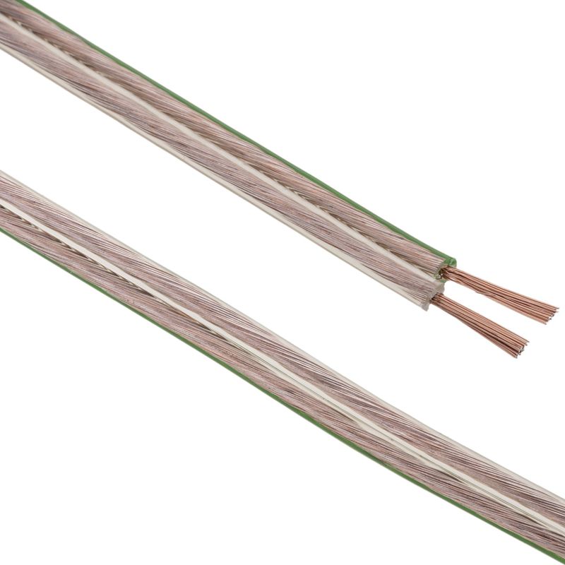 Bobina de Cable de altavoz de 2x1.00 de 25 metros transparente con indicador de polaridad - AL02100 - 01