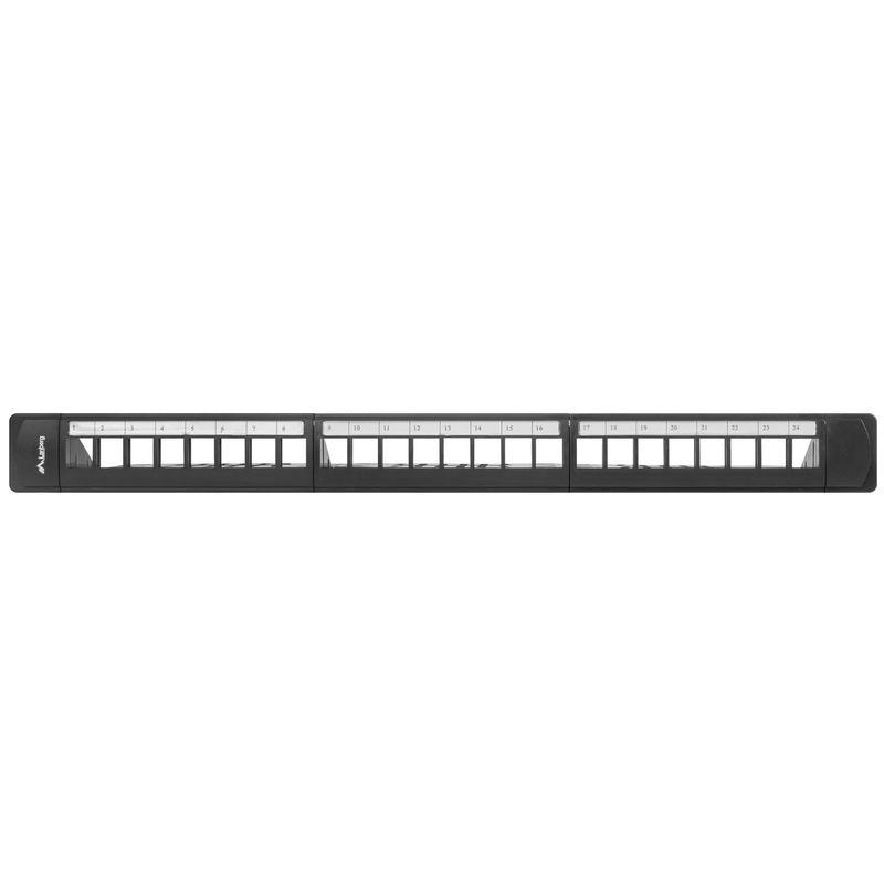 Patch panel configurable para keystone 19" de 24 RJ45 con FTP y UTP1U Lanberg PPKS-1124-B - RD19100 - 01