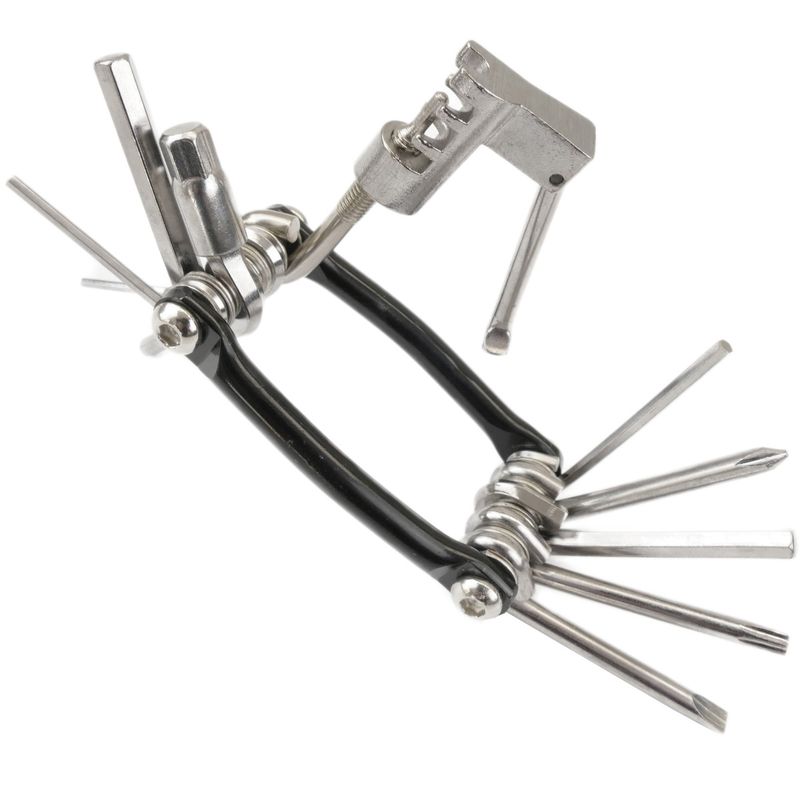 Herramienta multiusos bicicleta con llave hexagonal destornillador y remachadora de cadena - BJ00300 - 01