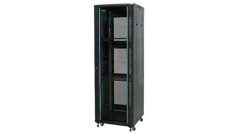 Rack de Suelo PHASAK 19" Pro Server · 600 x 600 mm · Montado con ventilación y accesorios incluidos - PHO 6637 - 01