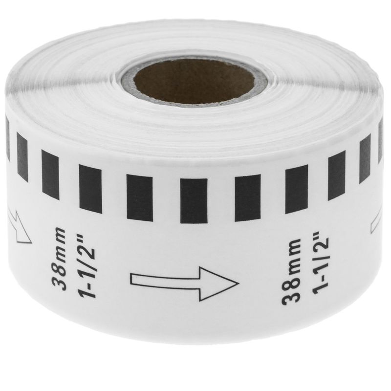 Rollo bobina de etiquetas adhesivas compatibles con Brother DK-22225 ancho 38mm long. 30.48m - KT06900 - 01