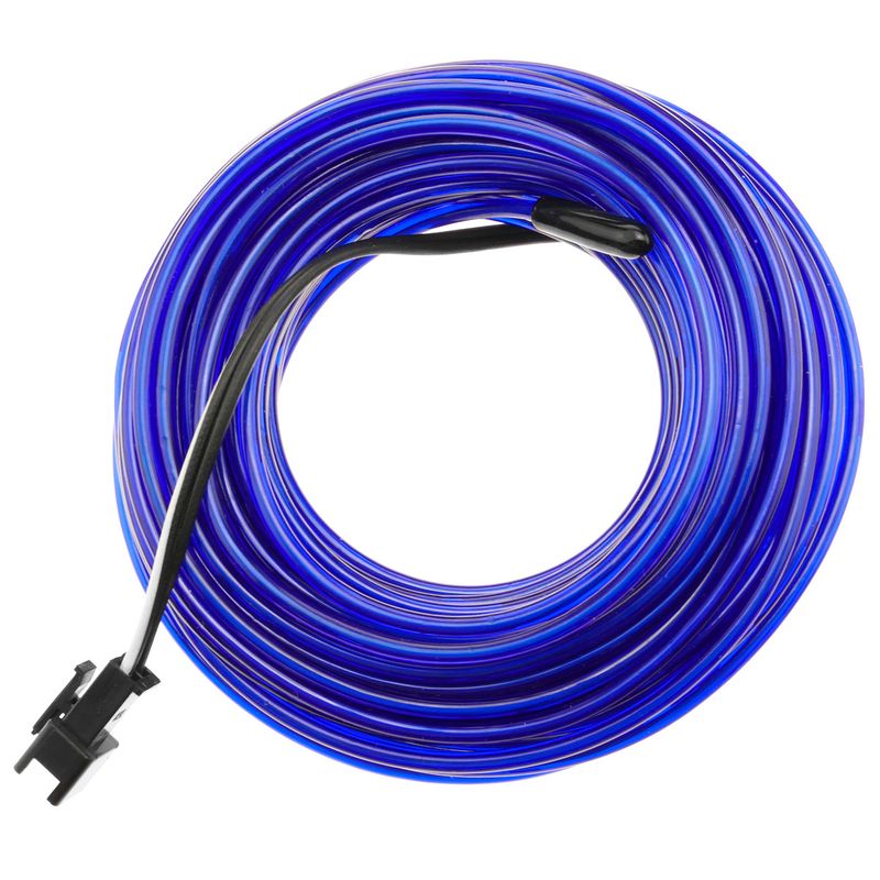 Cable electroluminiscente azul de 2.3mm en bobina 10m conectada a 220VAC - NW02800 - 01