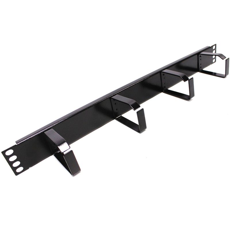 Panel guíacables para armario rack 19" 1U con 4 anillas para gestión de cables - RP09100 - 01