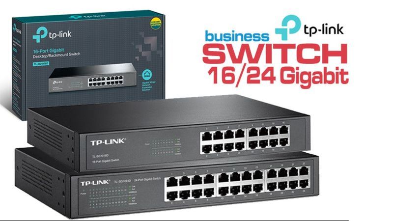 Switch TP-Link Gigabit 10/100/1000 Green IT sobremesa o rack - TL-SG1016D - 01