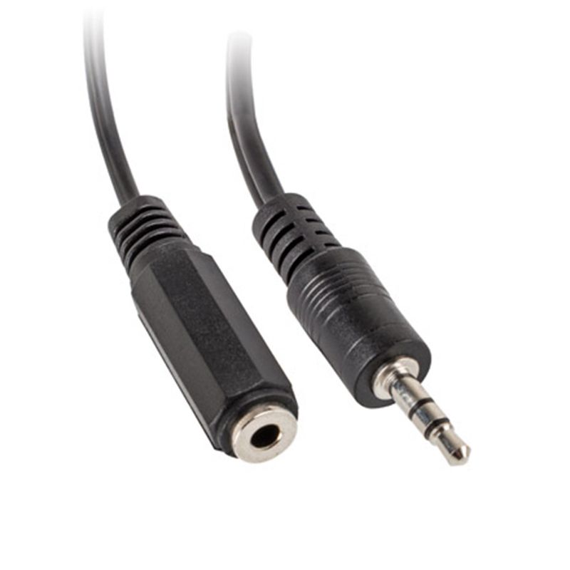 Adaptador Lanberg jack stereo 3.5mm macho 3 pines a 2x jack stereo 3.5mm de 3 pines hembra 10cm negro - TW20400 - 01