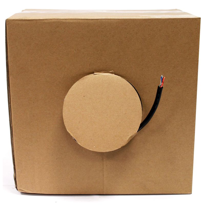 Bobina de cable de red ethernet Cat. 6 FTP de 100 m rígido de color negro para exterior - LM09100 - 01