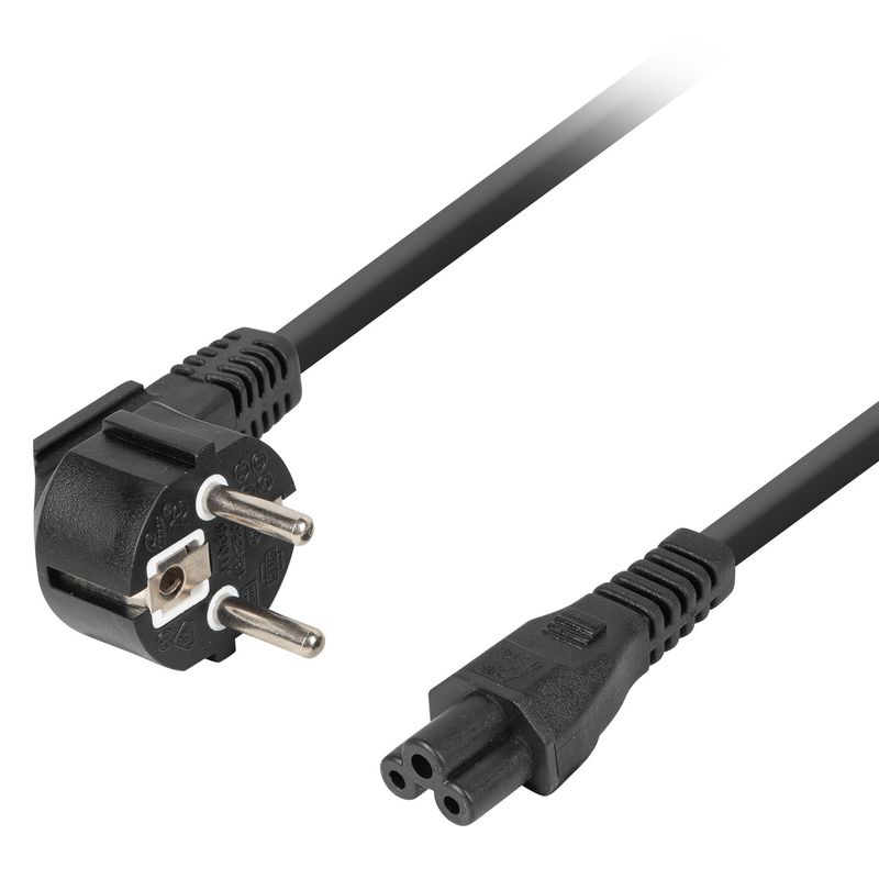Cable de alimentación de Lanberg Schuko macho a IEC 320 C5 macho 3 metros CA-C5CA-11CC-003-BK - CA31700 - 01