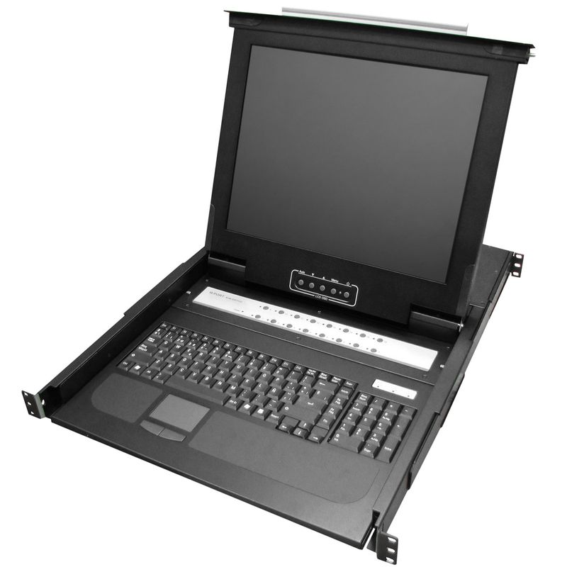 Consola KVM rack 19" de 16 puertos de RackMatic con teclado español - RK00300 - 01