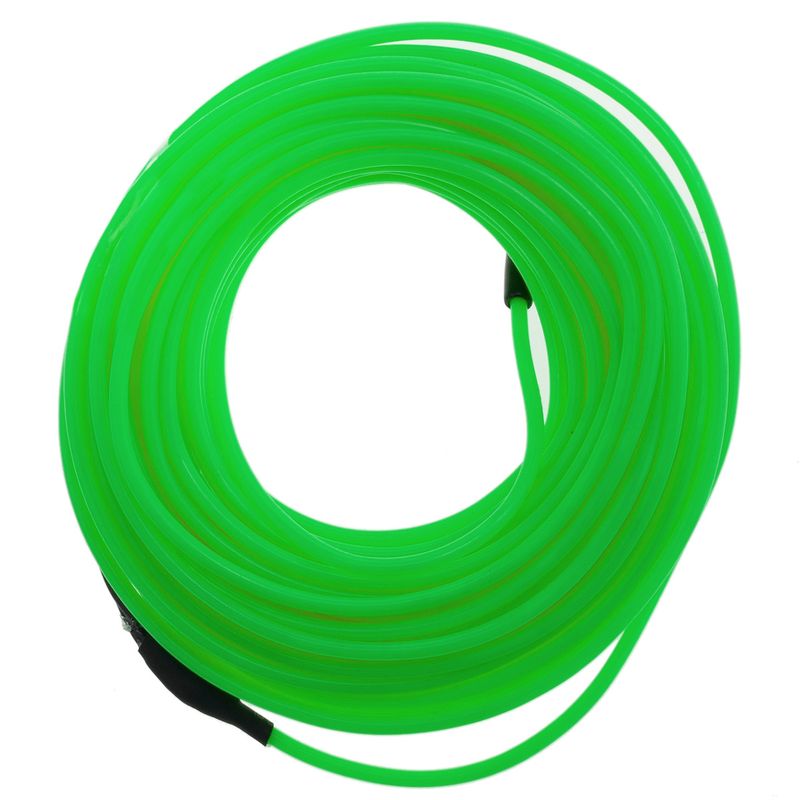 Cable electroluminiscente verde fuerte de 2.3mm en bobina 10m conectada a 220VAC - NW02700 - 01