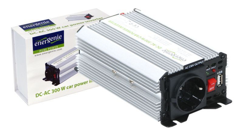 Inversor Energenie de 12V DC -->230V AC 300W + USB, para automóvil - TTC 032 - 01
