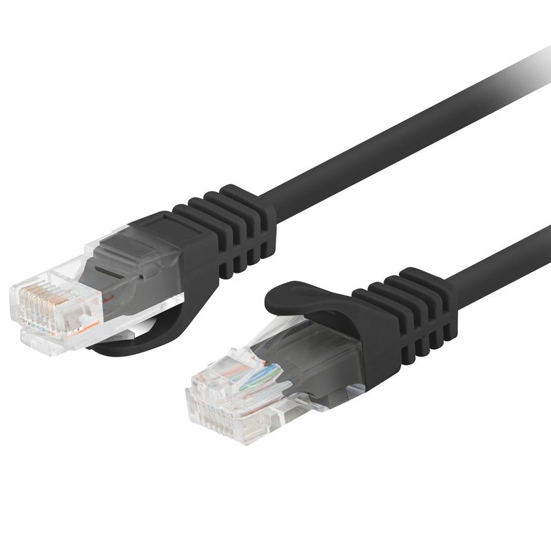 Cable de red ethernet Cat. 5e UTP de 7,5 m de color negro PCU5-10CC-0750-BK - RL19600 - 01