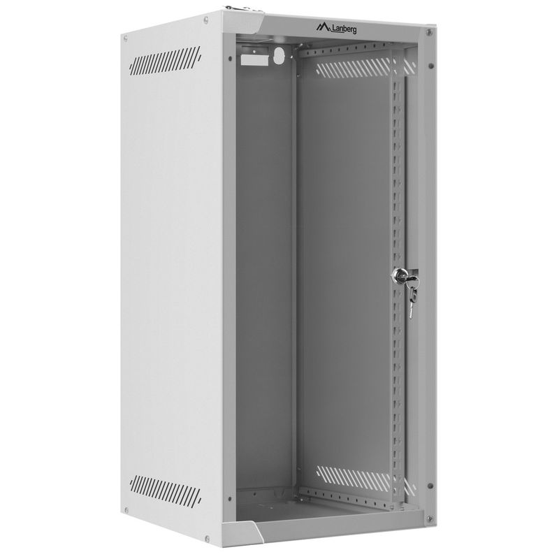 Armario Rack mural 10" 12U F310 280x310x603mm pared desmontado DIY blanco Lanberg - TR18100 - 01