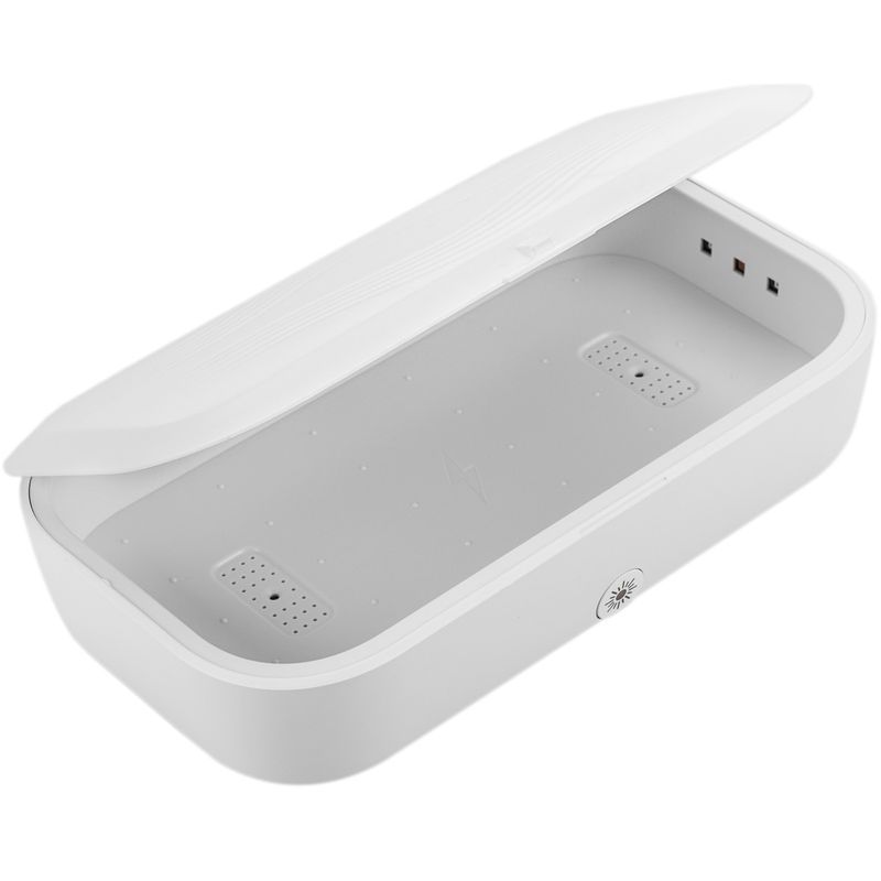Caja esterilizadora y desinfección por luz ultravioleta con cargador inalámbrico QI y aromatizador - CV13100 - 01