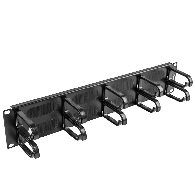 Panel pasacables para armario rack 19" de 10 de anillas 2U Lanberg AK-1204-B - RM13400 - 01