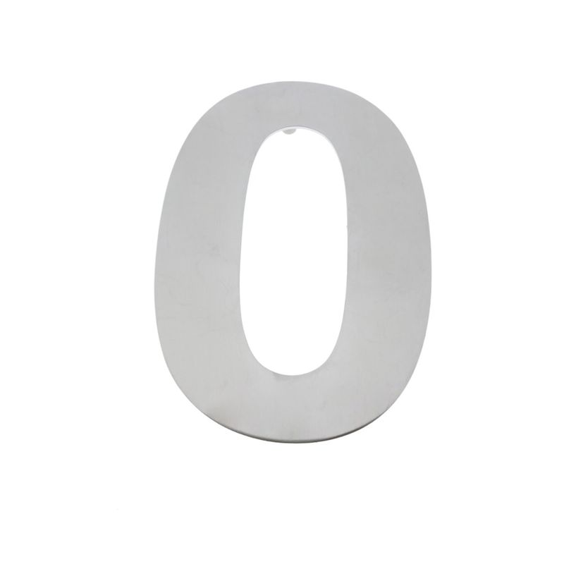 Número 0 en acero inoxidable de 150mm para rotulación - NZ02000 - 01
