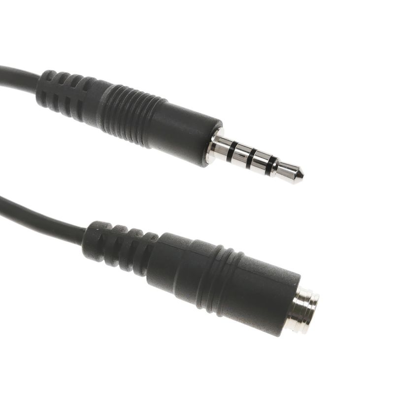 Cable de audio auricular y micrófono minijack 4 pin 3.5mm para macho a hembra de 10m - TW08500 - 01