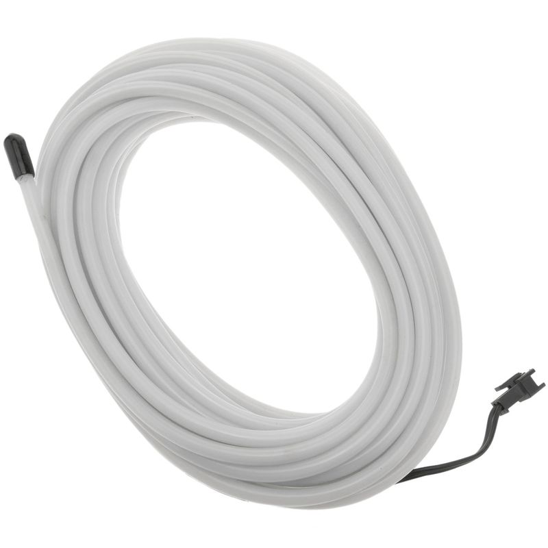 Cable electroluminiscente blanco-azul de 5mm en bobina 5m de cable con pilas - NW04700 - 01