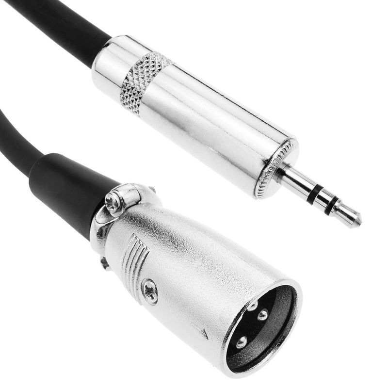 Cable de audio estéreo XLR 3-pin macho a TRS jack 3.5mm macho de 3m - AZ03300 - 01