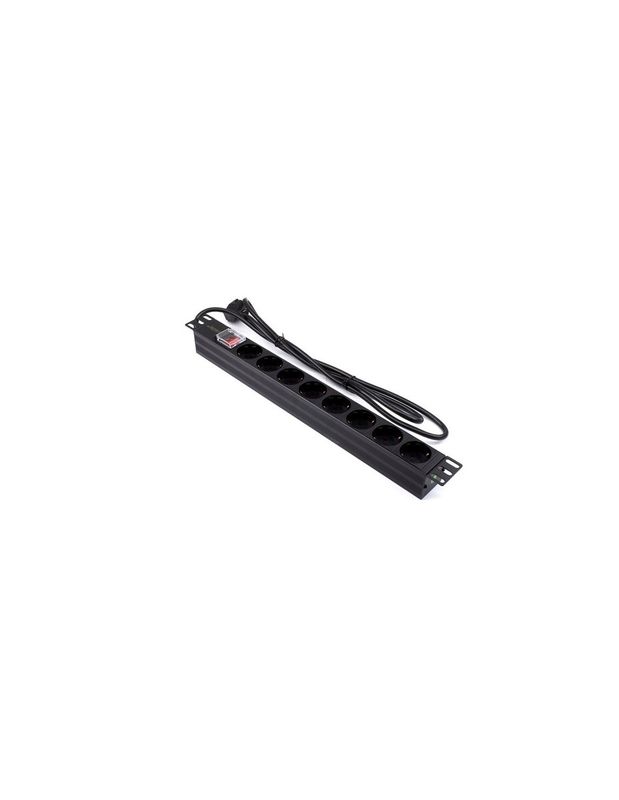 Regleta rack 19"; 8 X Schuko con interruptor Lapara Networking - LA-00030506 - 01