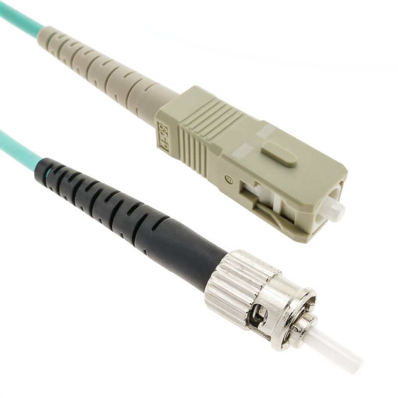 Cable de fibra óptica OM4 multimodo MMF simplex 50µm/125µm ST-SC de 50cm - FP02100 - 01
