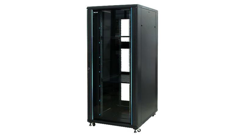 Rack de Suelo PHASAK 19" Pro Server · 800 x 1000 mm · Montado con ventilación y gestión de cableado - PHO 8137 - 01