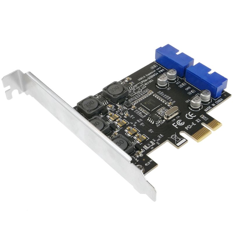 Tarjeta PCIe con 2 conectores internos USB 3.0 de 19 pines - UU00100 - 01