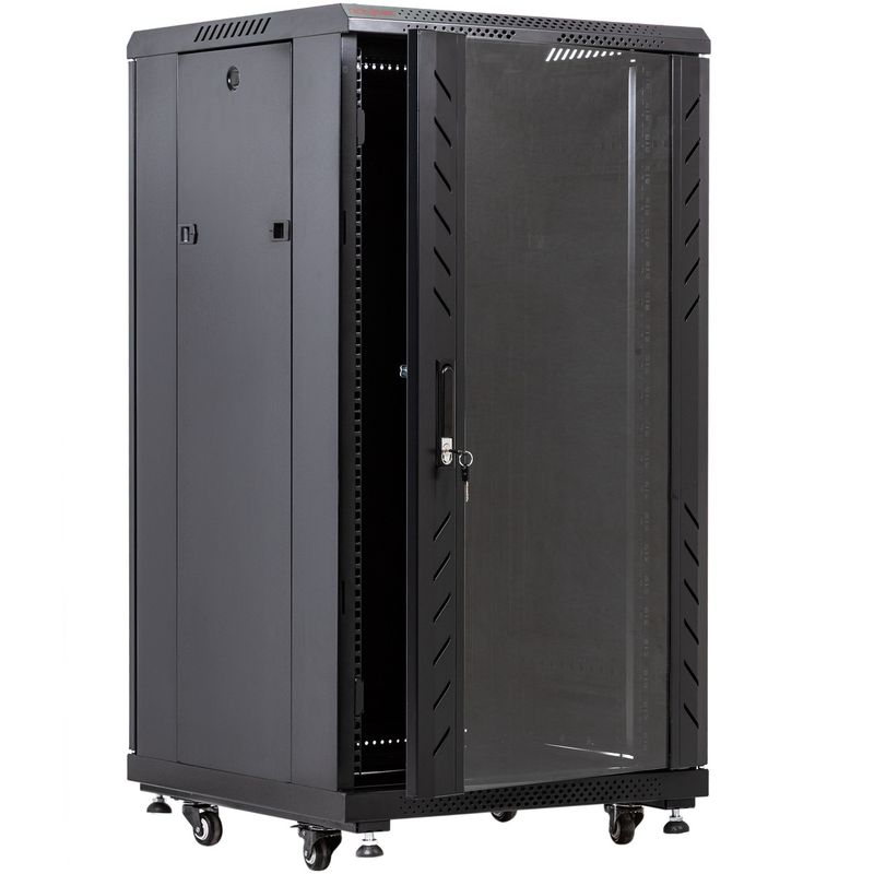 Armario rack 19" de pie 32U 600x600x1610mm negro MobiRack GO montado - WA03101 - 01