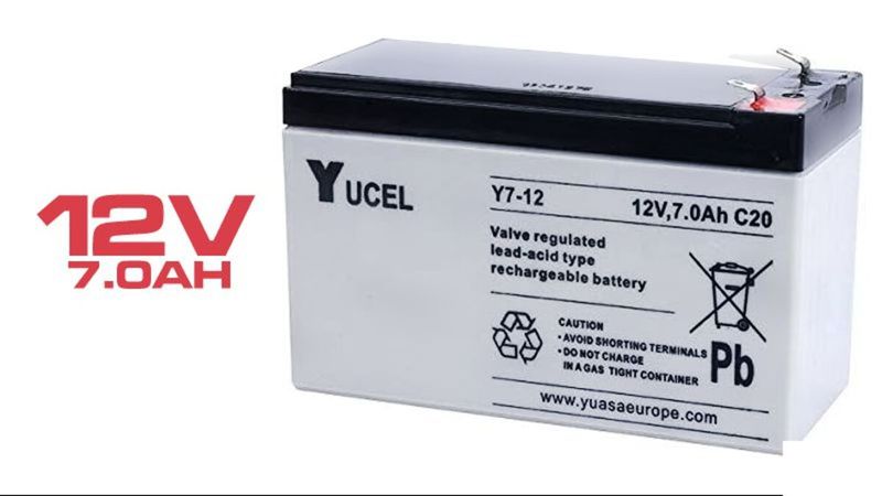 Batería Yucel Y7-12 plomo-ácido 12V 7Ah - YUC 107 - 01