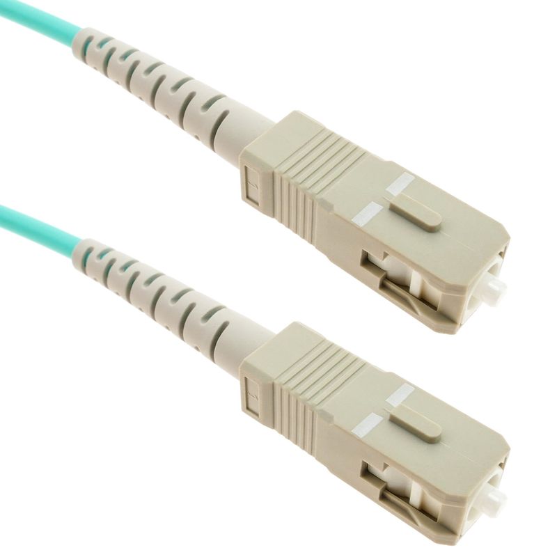 Cable de fibra óptica OM4 multimodo MMF simplex 50µm/125µm SC-SC de 10m - FP00700 - 01