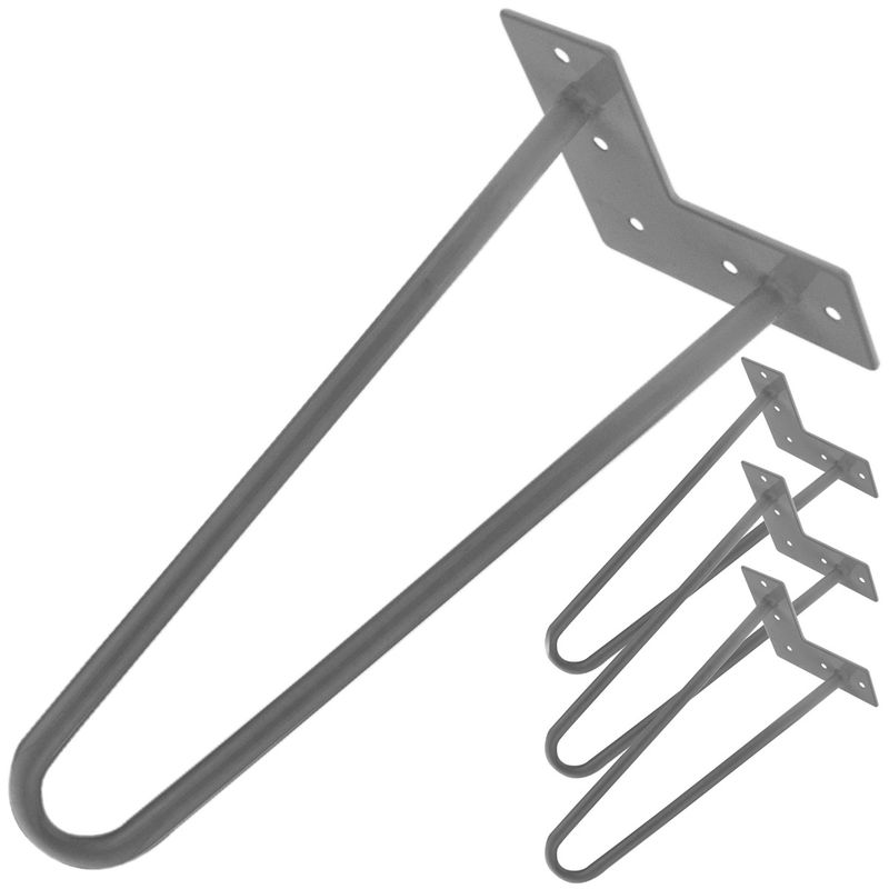 Pies para mesa y mueble Patas en acero 2 varillas 41 cm 4-pack - IN05100 - 01