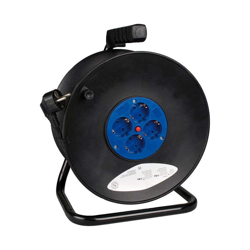 Enrollacables eléctrico de 4 schuko 2P+T 16A 230V de 25m Solera 7425/2 - SL42400 - 01