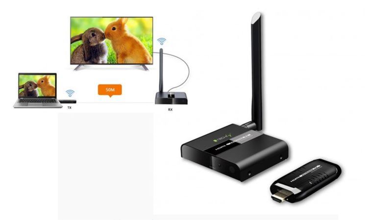 Extensor HDMI por wireless Gama Profesional 1080p Full HD hasta 50m Negro - TEC 080 - 01