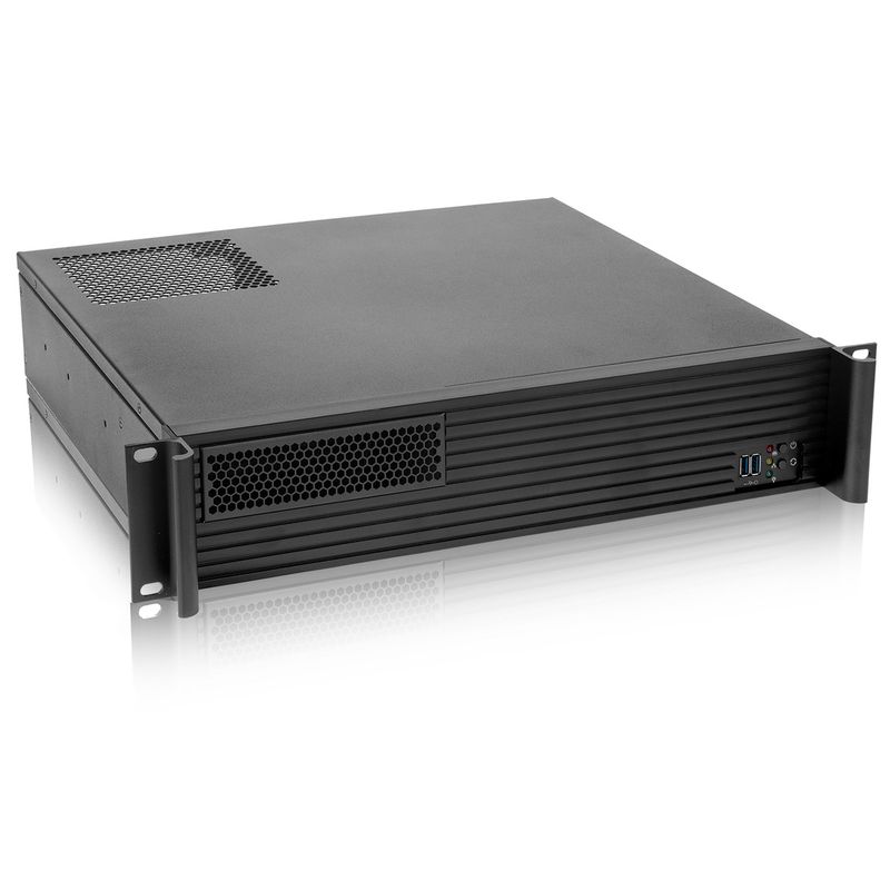 Caja rack 19" IPC mini-ITX micro-ATX 2U 1x5.25" 5x3.5" fondo 400mm - CK01300 - 01