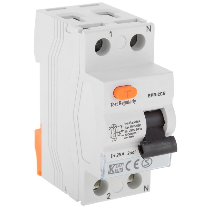 Interruptor diferencial 2P 25A 6kA - JW03000 - 01