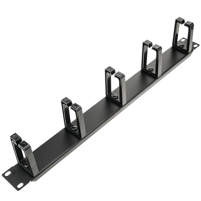 Panel guíacables para armario rack 19" 1U con 5 anillas para gestión de cables - RP09200 - 01