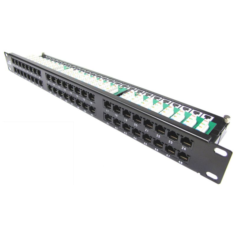 Patch panel de 48 RJ45 Cat.5e UTP 1U negro - RC04700 - 01