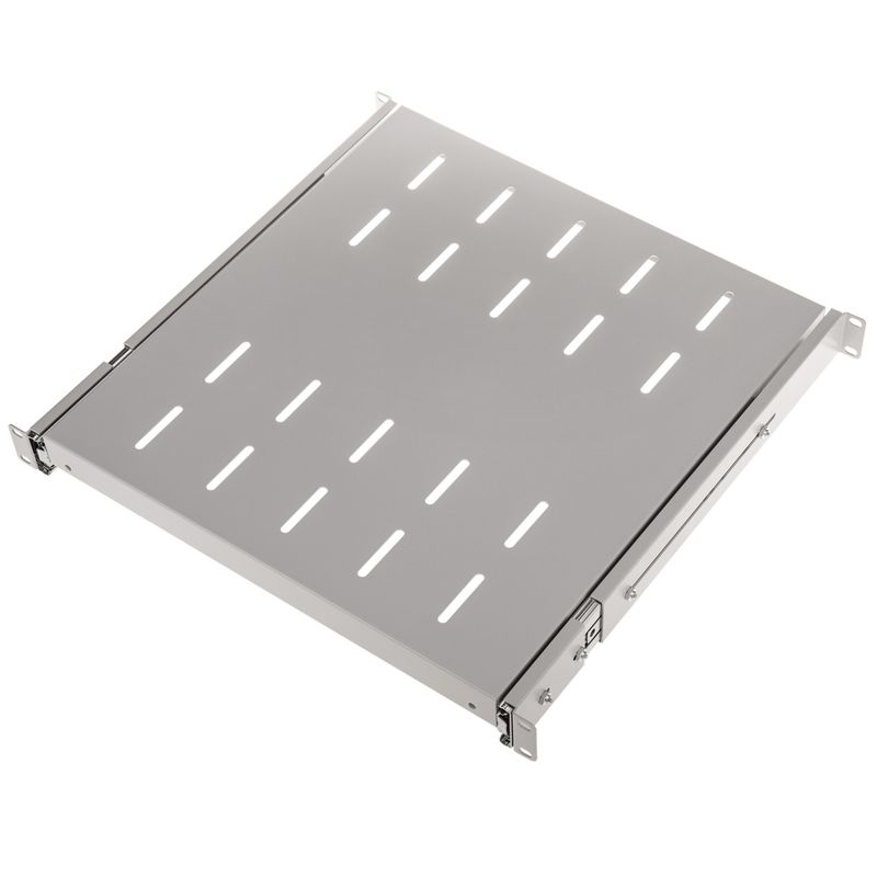 Bandeja telescópica ajustable para armario rack 19" de 1U y fondo 450mm blanco - RZ02600 - 01