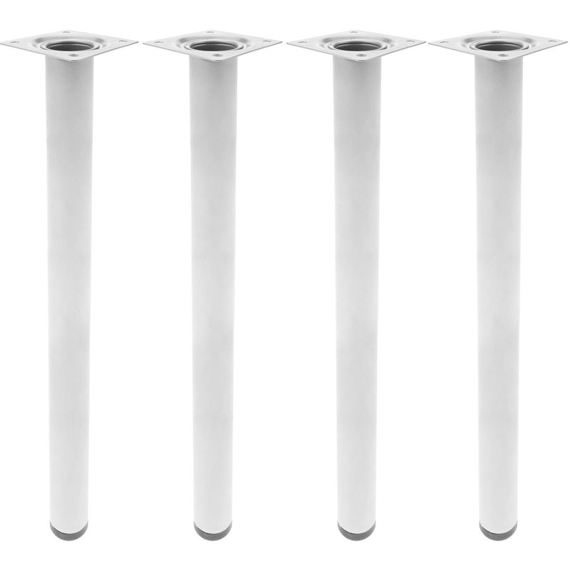 Pies redondos para mesa y mueble. Patas en acero gris de 75cm 4-pack - IO03300 - 01
